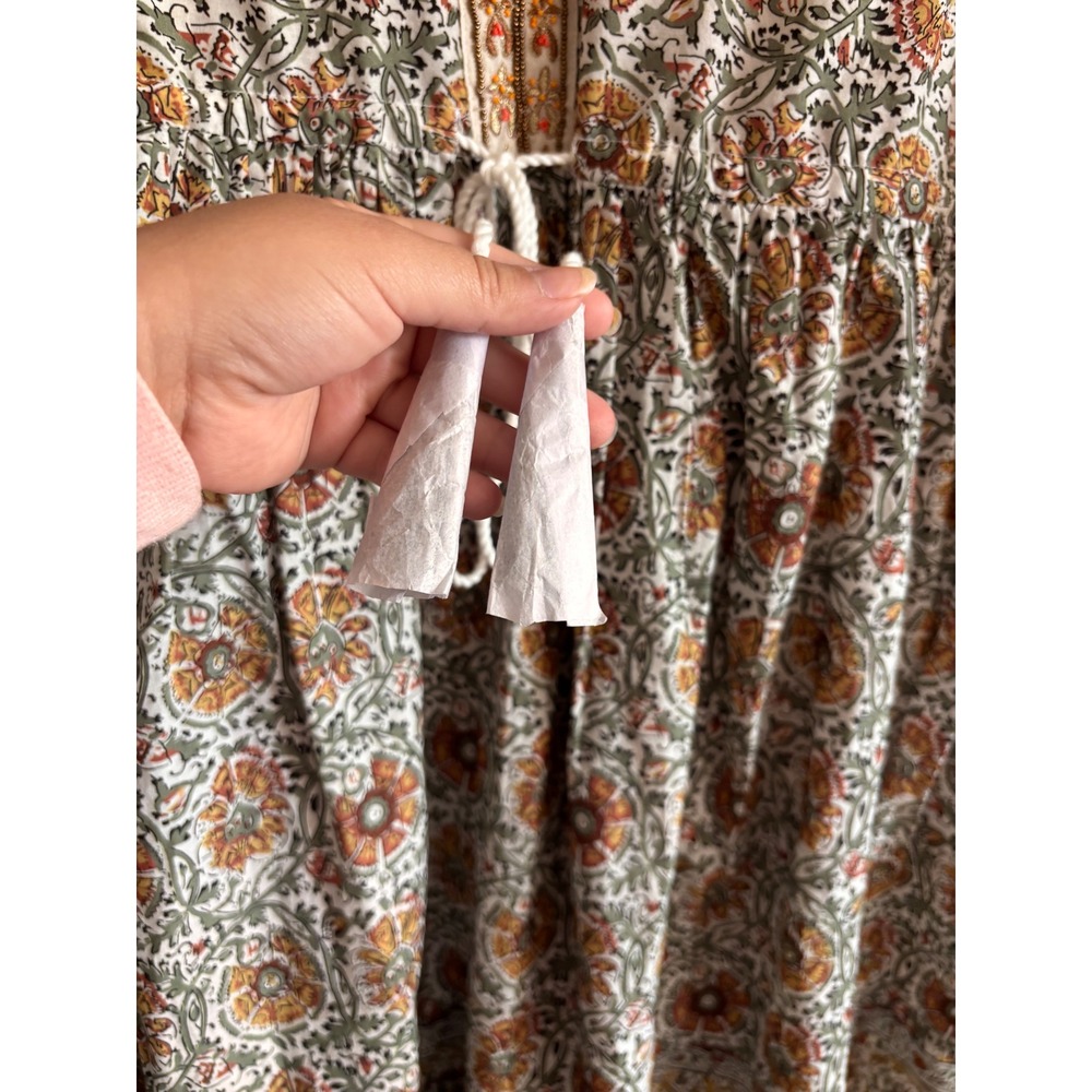 Soft Surroundings Floral Cotton Tunic Dress PXL Petite XL Boho Block Print New - Picture 5 of 8